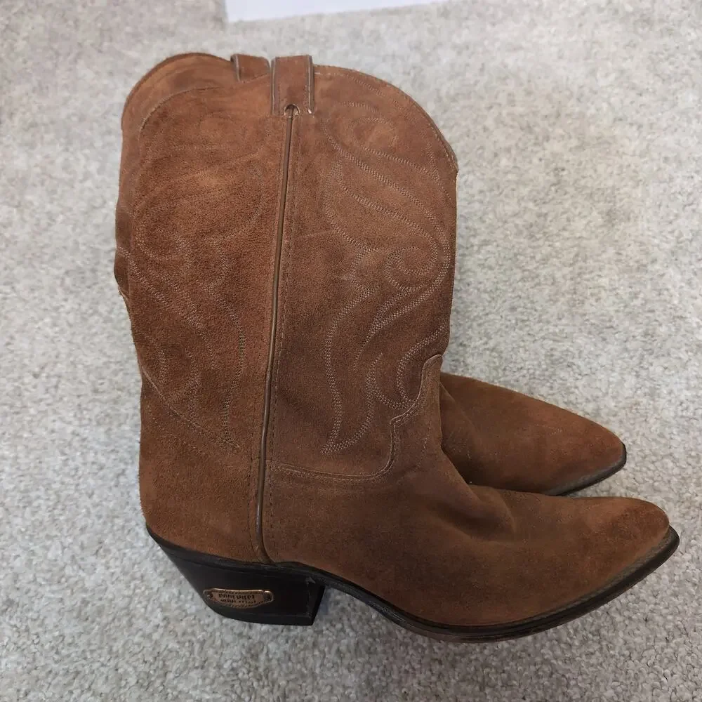 Suede Western Cowboy Boots